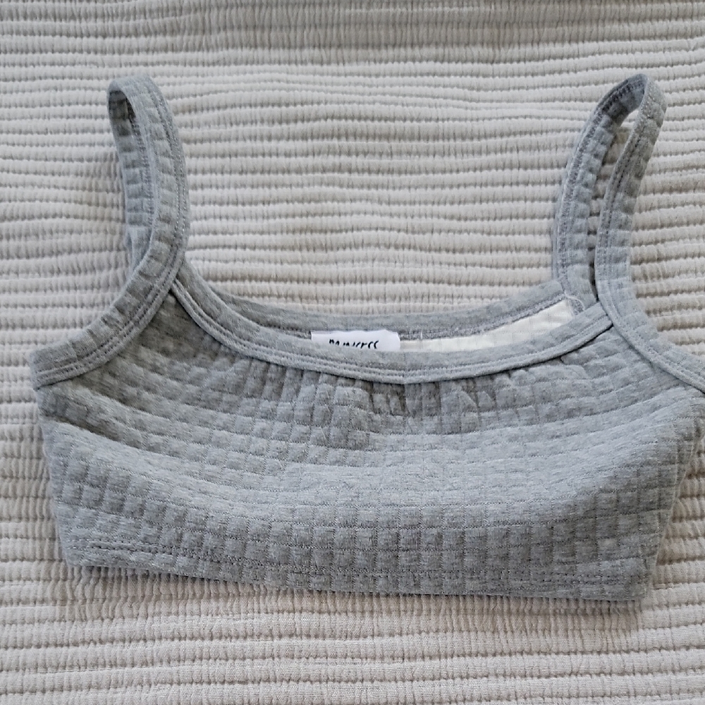 Gray Textured Top